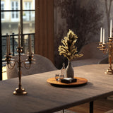 TIDITA 18" Acacia Wood Lazy Susan for Table Top - Wooden Turntable Serving Tray for Charcuterie Boards Cheese Board - Extra Large Round Lazy Susan Organizer - Kitchen Revolution for Countertop Tidita