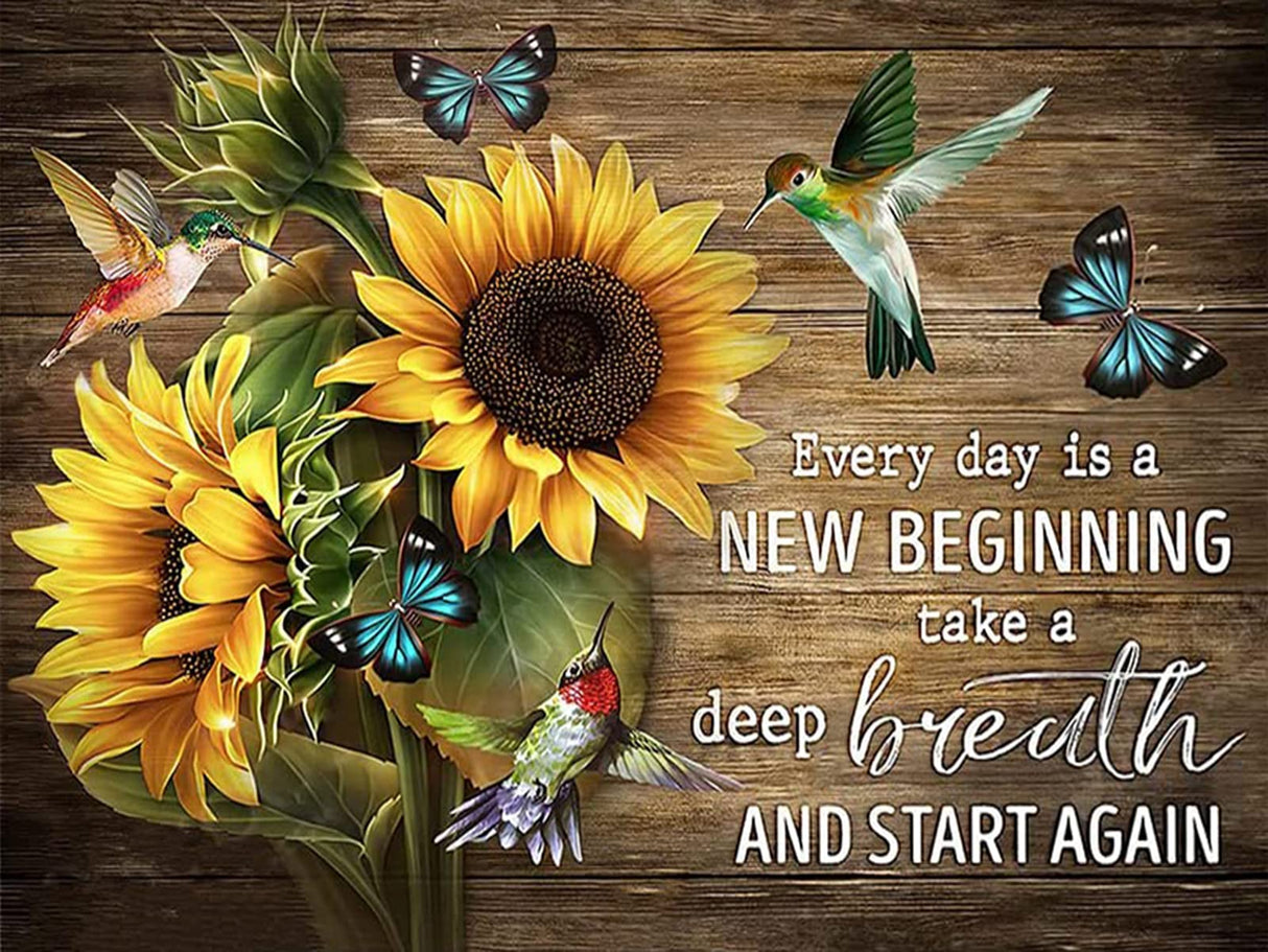 Sunflower Diamond Painting Kits for Adults - Art Beginner, 5D DIY Full Drill Dots Paintings with Diamonds Gem and Crafts Home Wall Decor 11.8x15.7inch HOIYLDS