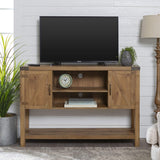 Walker Edison Tallulah Rustic 2 Door TV Stand for TVs up to 58 Inches, 52 Inch, Barnwood Walker Edison