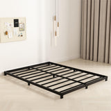 YUSENHEEI 4 Inch King Size Bed Frame, Heavy Duty Metal Platform Low King Bed Frame, No Box Spring Needed, Noise Free, Easy Assembly, Black YUSENHEEI