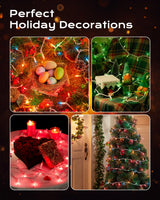 Brightown Christmas String Lights, 100-Count 26.5ft Clear Incandescent Bulb Mini Lights for Indoor Holiday Decor, Christmas Tree Garland Wedding Party Multi-Use Decoration, White Wire Brightown