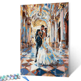 Couple Hug Each Other Artwork Beloved Newlyeds Paint by Number Kits 16 x 20 inch Canvas DIY Romantic Groom and Bride Oil Painting for Kids Adults Beginner with Brushes Home Decor Gift(Frameless） Tucocoo