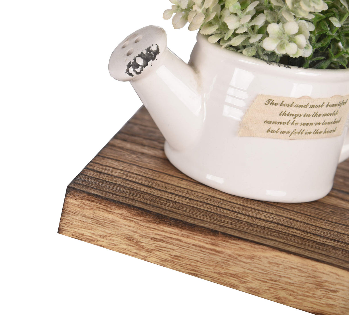 HXSWY Rustic Wood Floating Shelves for Wall Decor Farmhouse Wooden Wall Shelf for Bathroom Kitchen Bedroom Living Room Set of 4 Light Brown 16 Inch HXSWY