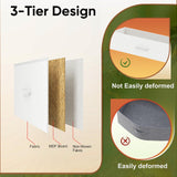 Dresser for Bedroom White Bedroom Dresser with LED Lights and Charging Station, 12 Long Fabric Drawers Dressers, Tall Wide Chest of Drawers Storage Organizer TV Stand for up to 65" TV for Living Room SOOWERY