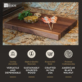 John Boos Block R-Board Reversible Wood Cutting Board, 24"x18"x1.5", Walnut John Boos