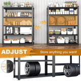 STEELIST 3000LBS Garage Shelves, 48W Metal Shelves for Storage, 5-Tier Shelving Unit with Adjustable Shelves, 24" D X 47.2" W X 84" H Industrial Shelving Utility Shelf for Warehouse, Basement STEELIST