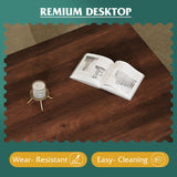 NICBEX Farmhouse Coffee Table, 31.5" Square Coffee Table with Open Storage, Wood Rustic Cocktail Table Center Table for Living Room, Espresso Brown NicBex