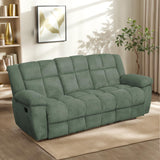 Manual Recliner Sofa Set,Corduroy Reclining Couch Set,Modern Living Room Furniture Set,Reclining Sofa Couch Chair for Living Room Home Office(Green,3 Pieces Set) Pon Living Furniture Inc