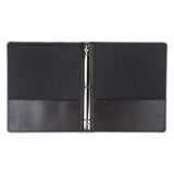 Samsill Professional Presentation 3 Ring Binder, View Binder with Clear Cover Sheet Window, 0.5 Inch Round Rings Hold 100 Sheets 8.5 x 11, Black Samsill