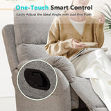 ANJ Manual Fabric Recliner Chair Set of 2, Swivel Rocker Glider, Silver ANJ