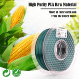 SUMLAND PLA Filament 1.75mm,Silk PLA 3D Printer Filament Dual Color Filament Black Green PLA Filament 2 in 1 Coextrusion,3D Printing Filament+/-0.02mm,1KG/2.2lb SUMLAND