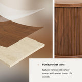 WERMO 16'' Floating Nightstand with Storage and Sliding Door - Floating Side Table for Living Room, Bedroom and Office. Mid Century Modern Nightstand Wood, Bedside Shelf Wall Mount (Walnut) WERMO