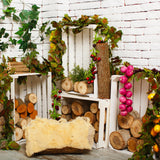 4 Pieces Decorative Wood Crates for Party Display, Large Rustic Farmhouse Wooden Nesting Storage Crates with Handles for Wedding Birthday Home Party Decoration Aweyka