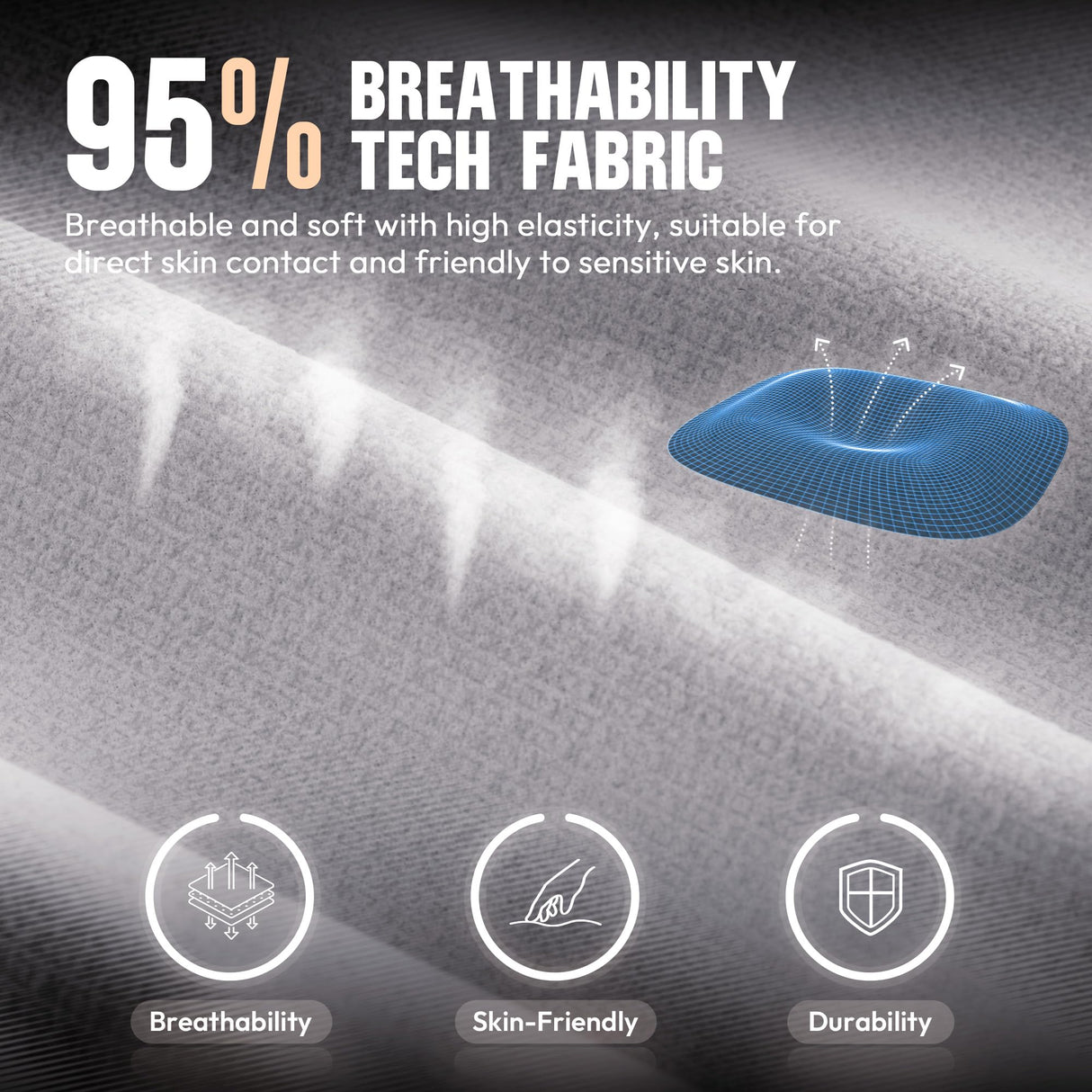 Dowinx Gaming Chair Fabric with Pocket Spring Cushion, High Back Ergonomic Computer Chair with Footrest for Adults, Massage Lumbar Support Swivel Game Chair for Office Gaming 300LBS, Beige Dowinx