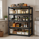 ZEUKMXOO 5-Tier Garage Storage Shelves, Heavy Duty Adjustable Shelving Unit, 60"H Garage Rack with 2400lbs Capacity, Metal Utility Shelves for Warehouse, Basement, Pantry, Tool Room, Home Organization ZEUKMXOO