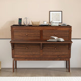 KEIKI Full Size Murphy Bed Cabinet - Pine Folding Bed with USB Charging, Removable Shelves & Desktop, Converts to Cabinet (Mattress Not Included), Walnut KEIKI