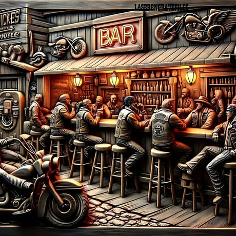 KTHOFCY 5D DIY Diamond Painting Kits for Adults Kids,Vintage Bar Biker Men Full Drill Embroidery Cross Stitch Crystal Rhinestone Paintings Pictures Arts Wall Decor Painting Dots Kits 11.8X11.8 inch KTHOFCY