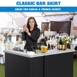 GoBar Portable Double Bar Table Set - Mobile Bartender Station for Events - Includes Carrying Case - Standard or LED GoPong