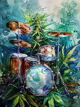 Kaliosy 5D Diamond Art Kits for Adults Drums by Number Kits, Diamond Painting Art Musical Instruments DIY Full Drill Crystal Craft Cross Stitch Embroidery Decoration (12x16 inch) 30x40 cm Kaliosy