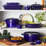 STAUB Ceramics Bakeware-Pie-Pans Dish, 9", 9-inch, Dark Blue STAUB