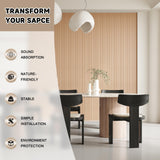 POHARE Slat Wall Paneling,8-Pack 3D WPC Wood Wall Panels,Acoustic Wall Panels for Interior Wall Decor,Living Room,Bedroom,Oak,95 x 6 in POHARE