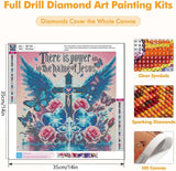 Axquilon Cross Diamond Art Kits for Adults - Religious Diamond Painting Kits for Adults Beginner, DIY 5D Full Drill Gem Art for Home Wall Decor 14x14 inch Axquilon