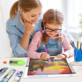 dlebay Diamond Art Kits for Adults,Sunset Diamond Painting Kits for Adults,5d Diamond Painting Kit Dimond Art with Diamond Art Accessories,DIY Full Drill Paint by Diamonds,Home Wall Decor 12 x 16inch Dlebay