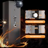 10-12 Gun Safe for Home Rifle and Pistols,No Assembly Required Gun Safe Locker,Biometric Fingerprint Locking Cabinet,Electronics Keyboard Password Cabinet Safes,Adjustable Partition Storage Rifle Case Leariso