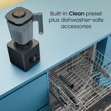 Chefman Obliterator 48 oz Countertop Blender for Smoothies, 1380W Motor to Crush Ice, Nuts, and Frozen Fruit with Stainless Steel Blade, Auto Blend Function, Includes Tamper and Scraper - Midnight Chefman