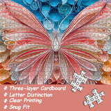 Butterfly Puzzles for Adults 1000 Pieces, Unique Art Jigsaw Puzzle Hard, Colorful Impossible Challenging Puzzles for Adults Paper Cut PICKFORU