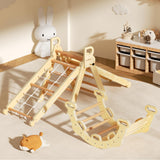 BlueWood 2025 8 in 1 Pikler Triangle Climbing Set Toddler Toys Indoor Baby Jungle Gym Climber Playground for Kids - Natural Wood BlueWood