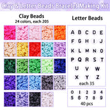 Wuollgess 6000 PCS Clay Beads Bracelet Making Kit with A to Z Alphabet Letter Beads, Friendship Bracelet Kit, Earrings Necklace Craft Jewelry Making Kit for Adults Wuollgess