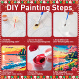 Christmas Paint by Numbers for Adult, Snowman Paint by Numbers Kit for Adults Beginners, DIY Christmas Acrylic Painting on Canvas for Home Wall Art Decor(16x20inch) Mandun