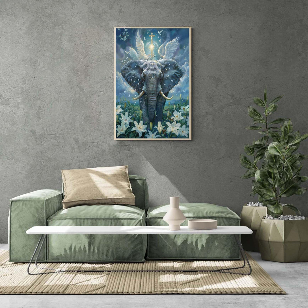 Ginfonr DIY 5D Diamond Art Kits for Adults, Elephants Diamond Painting for Adults, Diamond Art Animal Full Drill, Diamond Art Kits Embroidery Rhinestone Craft for Home Wall Decor 12 * 16 Inch Ginfonr