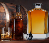 Whiskey Decanter With Glass Stopper - Capitol Liquor Decanter - Airtight Stopper for Wine, Bourbon, Brandy, Juice, Water - Decanter Sets For Men Christmas Gifts for Dad Boyfriend Husband Him - 24 oz Bezrat