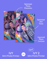 Canon Ivy 2 Mini Photo Printer, Print from Compatible iOS & Android Devices, Sticky-Back Prints, Pure White Canon