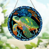 AiYuanzsh Sea Turtle Diamond Painting Hanging Pendant Kit, Special Shaped Diamond Dots Acrylic Ornament, DIY Diamond Art Pendant for Adults Home Wall Window Decoration Gift AiYuanzsh