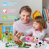 OKOOKO Animal Sewing Craft Kit, Sewing Craft Kit for Kids, DIY Crafting and Sewing Set, Art Craft Kits, Fun and Educational Craft Set, Sew Your Own Felt Animals OKOOKO