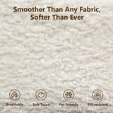 BAMOOLI 109'' Curved Couch, Mid Century Modern Half Moon Sofa, Luxury 3-Seat Couch with High-Density Foam Filled, Raindrop Velvet Fabric Sectional Sofa for Living Room, Apartment, Office, White BAMOOLI