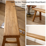 WXZXWXZX Farmhouse Entryway Dining Wood Bench Seat Furniture Wooden End of Bed Bench for Bedroom Indoor Dining Table Entry Narrow Kitchen Bench Solid Wood Sturdy and Stable(50cm(19.7in)) WXZXWXZX