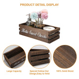 Hello Sweet Cheeks Bathroom Decor Box, VOOWO Nice Butt Bathroom Decor Box, Funny Toilet Paper Holder Wooden Toilet Paper Box for Rustic Farmhouse Bathroom Decor, Storage Baskets for Bathroom (Brown) VOOWO