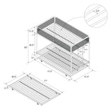 DHP Isaiah Triple Twin Metal Bunk Bed, Off White DHP