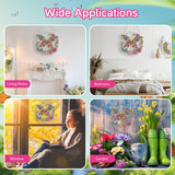 VeteUr RDCREW DIY Butterfly Diamond Art Wreath Kits - Special Shaped Rhinestone Diamond Painting Suncatcher Hanging Ornament Window Pendants Gift for Home Garden Wall Indoor Outdoor Decor, Small VeteUr