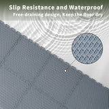 Fast-drying Outdoor Decking for Garden, Kennel, Storage Shed, Basement, Garage, Patio, Balcony,Bathroom, 10 PCS 12''x12'' Heavy-duty Interlocking Decking Tiles, Maximum Bearing Capacity up to 6613 LBs Romlits