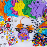 Winlyn 24 Sets Fall Kids Crafts DIY Monster Ornaments Decorations Art Sets Foam Monster Stickers Googly Eyes for Kids Autumn Halloween Classroom Party Activities Winlyn