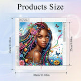 4pcs DIY Diamond Art Painting Kit- African American beauties, 5D Diamond Art Crafts, Suitable for Beginners, Suitable for Home, Art Wall, and Festival Party Decoration, Creative Home Decoration Gifts MVVMTOP