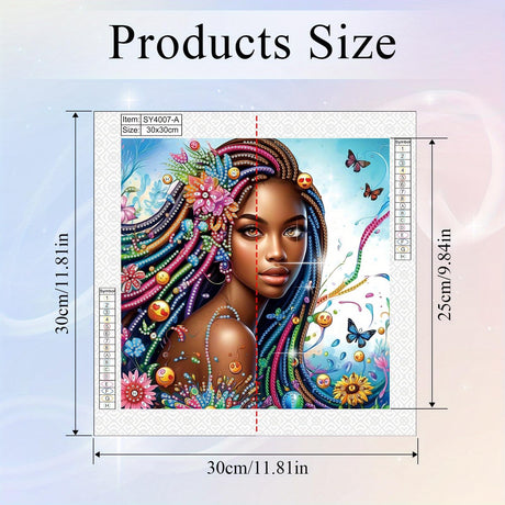4pcs DIY Diamond Art Painting Kit- African American beauties, 5D Diamond Art Crafts, Suitable for Beginners, Suitable for Home, Art Wall, and Festival Party Decoration, Creative Home Decoration Gifts MVVMTOP