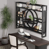 3-Tiers 39in Wine Rack Wall Mounted, Floating Bar Shelves with Wine Glass Holder Hanging Industrial Liquor Shelf, Wall-Mounted Wine Racks Cabinets for Home Bar No Assembly Required Boshen