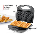 Elite Gourmet EWM-2207# Electric Non-Stick Belgian Waffle Maker Iron, Breakfast, Sandwiches, Snacks, Burgers and more, 2-Slice, Black Elite Gourmet