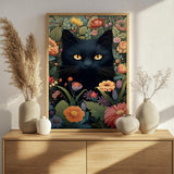 Cat Paint by Numbers for Adult, Cat Paint by Numbers Kit for Adults Beginners, DIY Flower Acrylic Painting on Canvas for Home Wall Art Decor 16x20 Inch Mandun